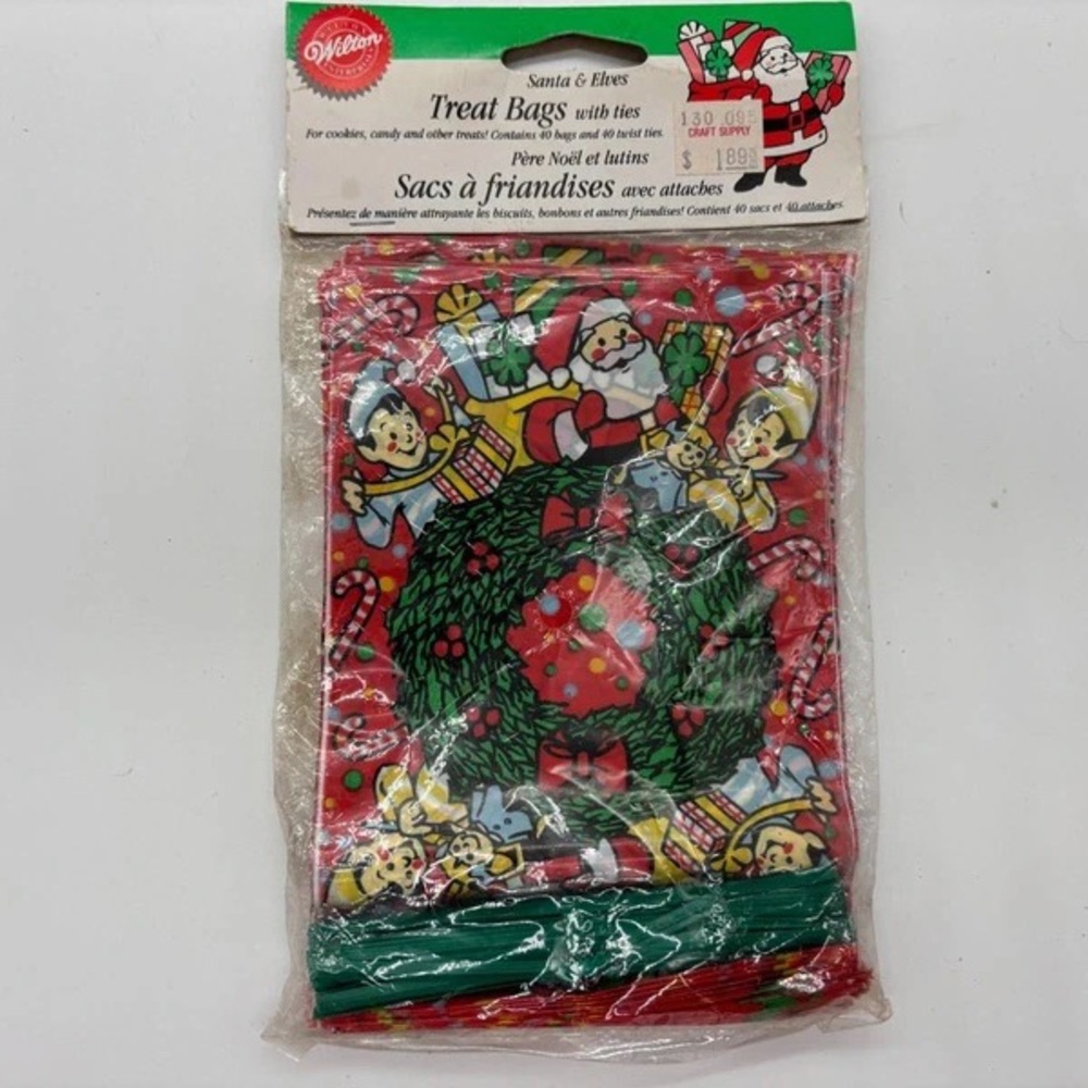 Wilton Red Christmas Wreath Treat Bags - Picture 5 of 5